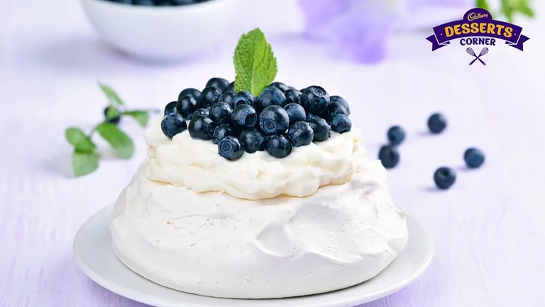 blueberry-pavlova