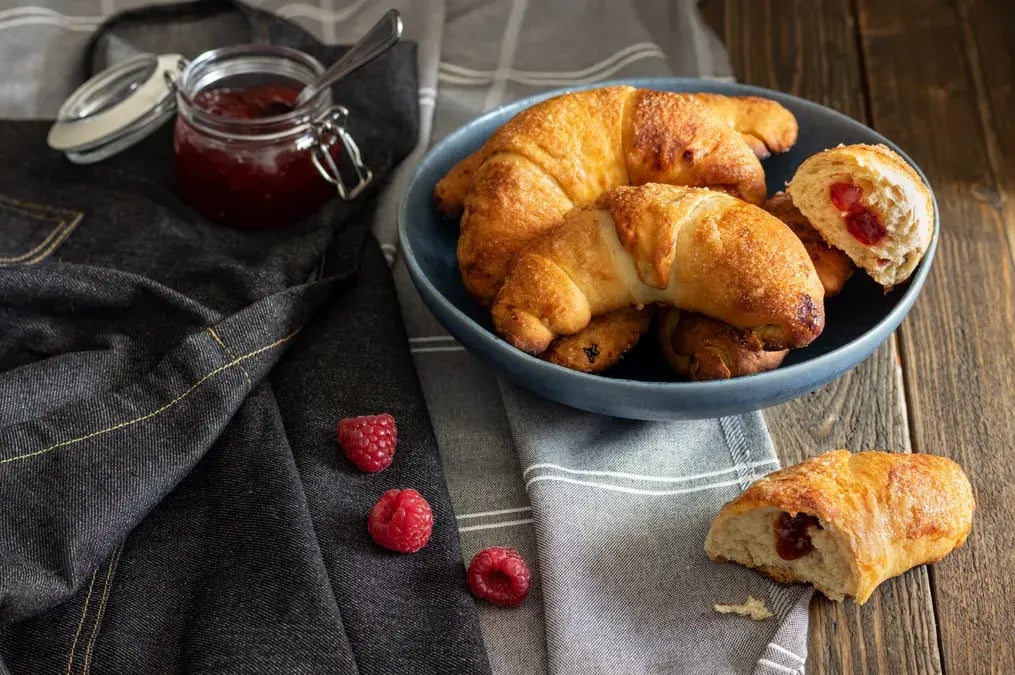 Raspberry Almond Croissants