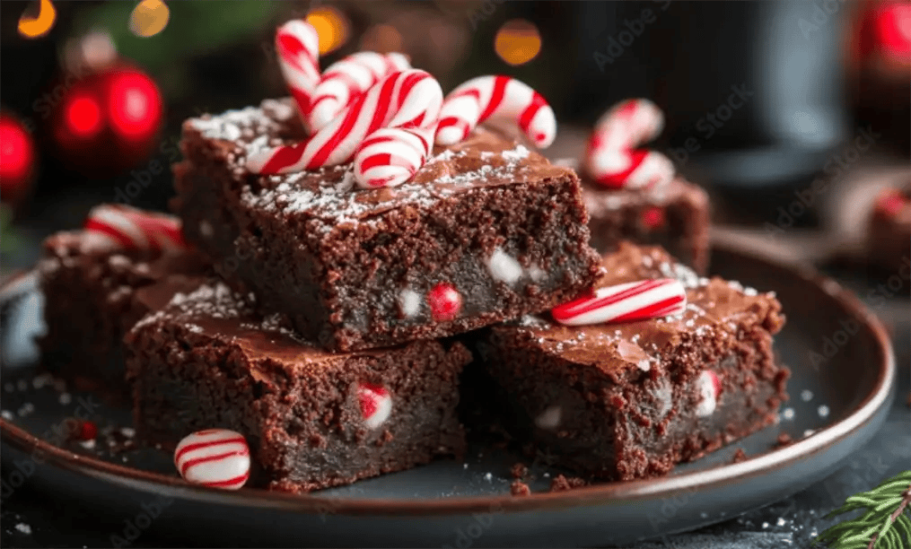 Candy Cane Brownies