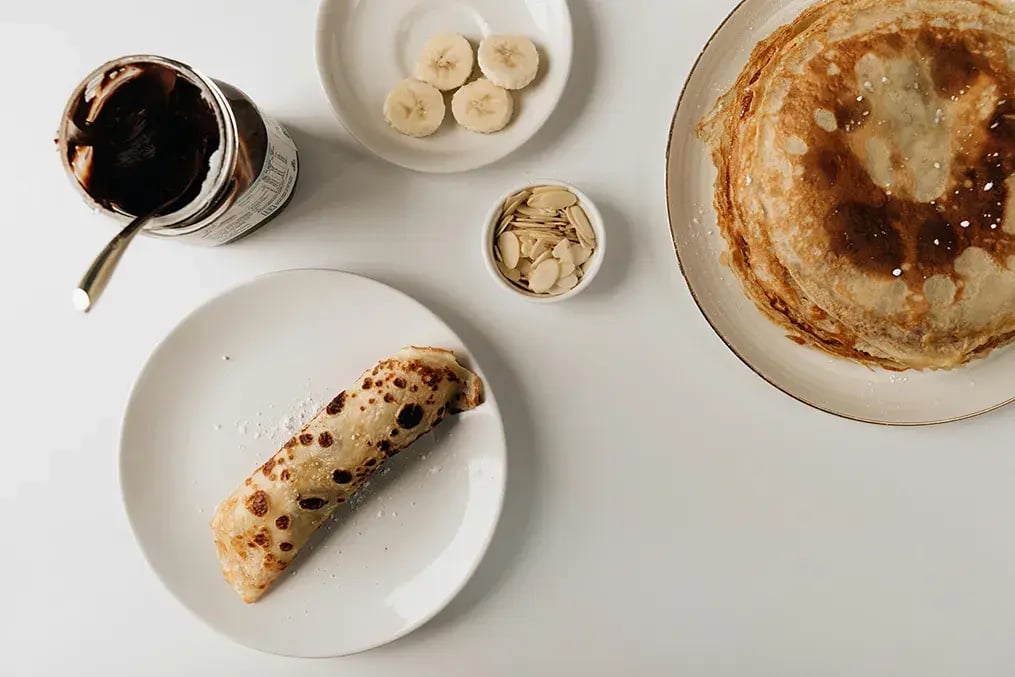 Cadbury Milk Spread and Banana Crepes