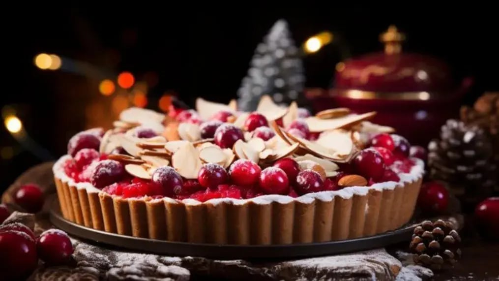 Cranberry Almond Tart