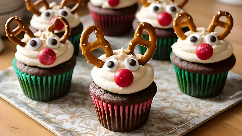 Get in the festive spirit with these Rudolf the Reindeer cupcakes - Reindeer Cupcakes 3