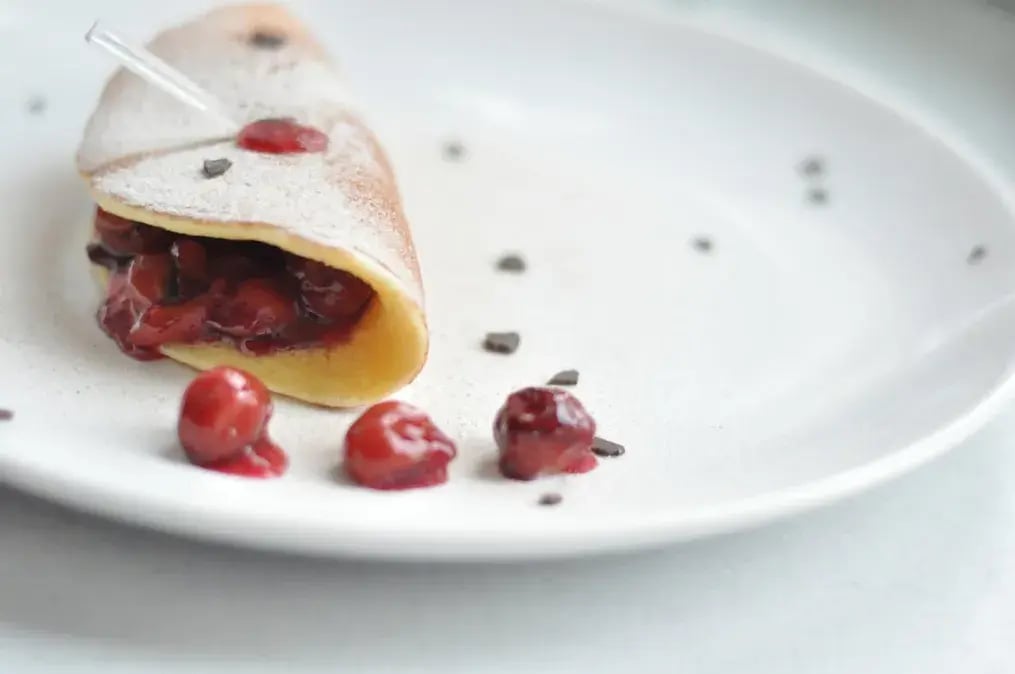 Cherry-Stuffed Pancakes