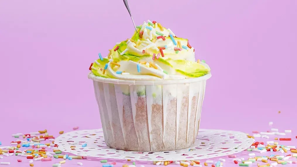 Confetti Cake with a Crunchy Surprise