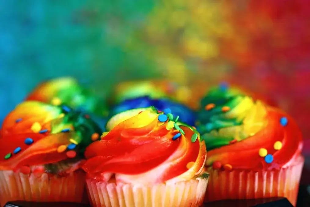 Rainbow Cupcakes