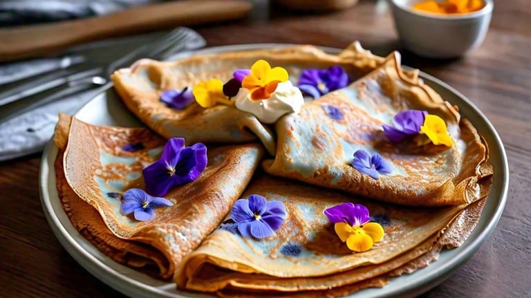 Recipes of Unique desserts featuring edible flowers