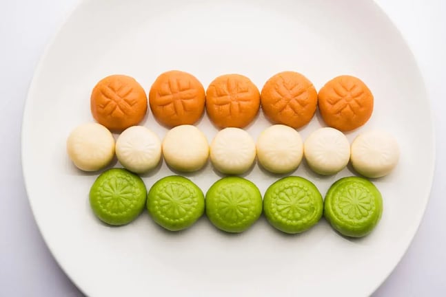 Tricolor Indian Sweets for India's Independence Day on August 15