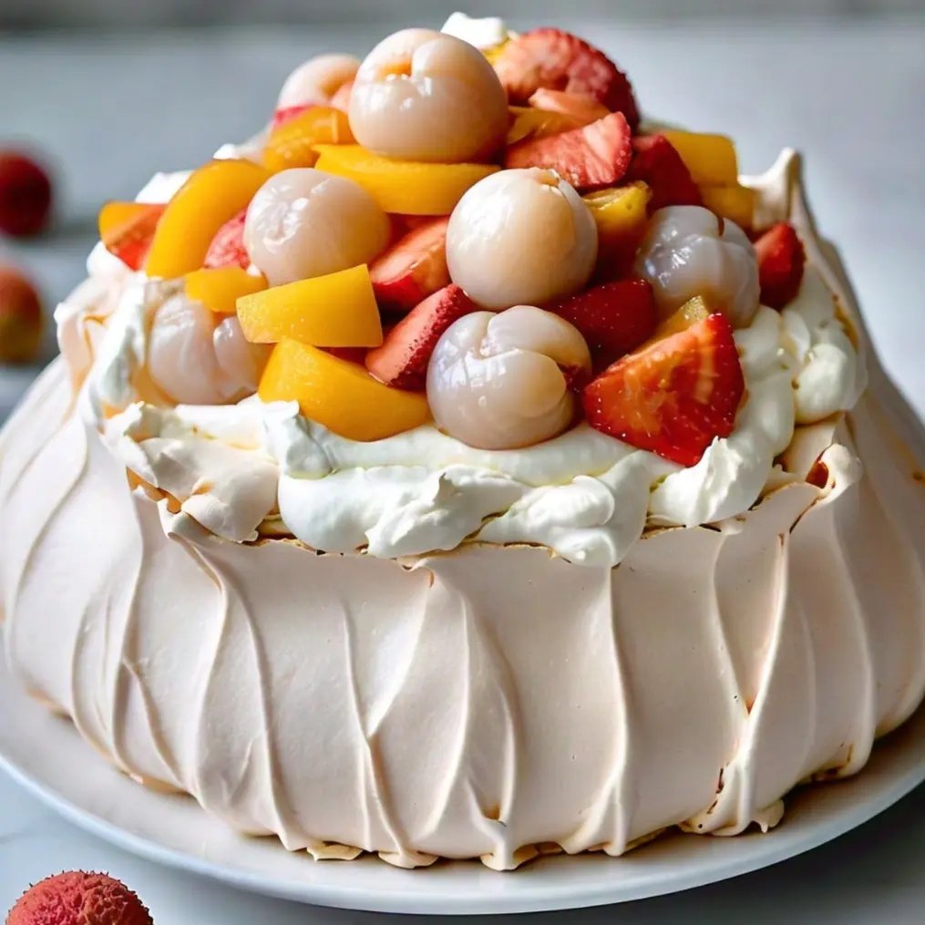 lychee-pavlova