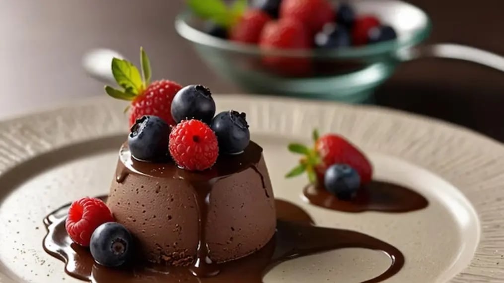 Chocolate Mousse With Mixed Berries