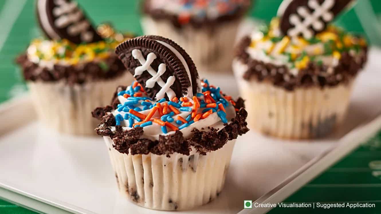 Oeo Cookie  Footall Cupcakes Recipe