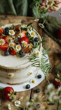 Botanical Cake Designs With Fresh Herbs And Greens