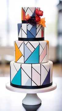 Geometric Birthday Cake Designs for the Modern Aesthetic