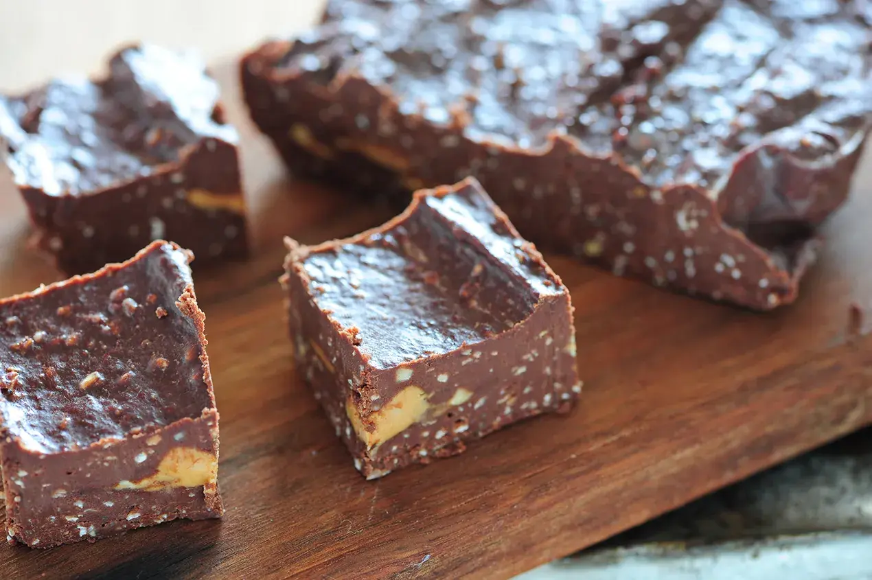 Creamy, firm, and delicious homemade chocolate fudge for a lazy day