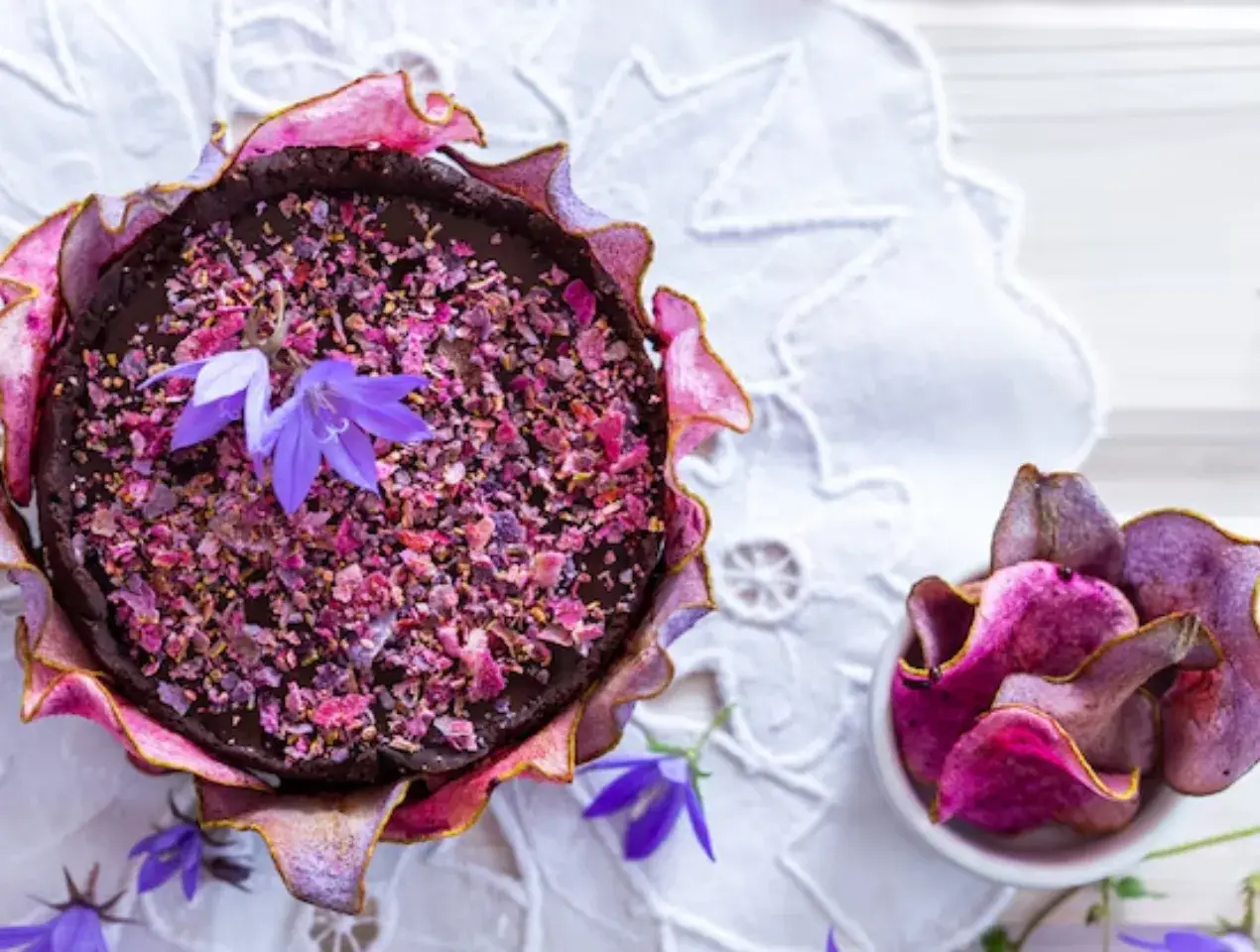 Crunchy Chocolate Rose Petal Tarts: A Dessert That’s As Beautiful As It Is Delicious