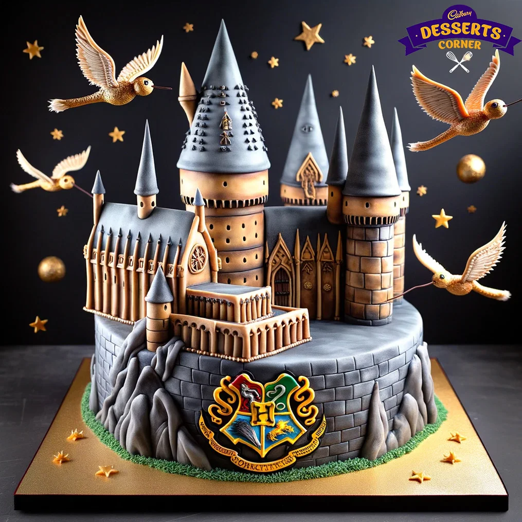 5 Must-Try Magical Harry Potter-inspired Desserts for the Marvelous Muggles - Hogwards School Cake